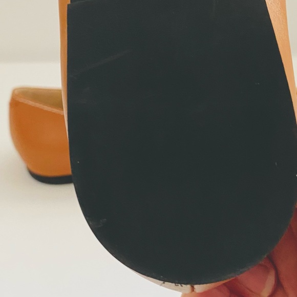 NWT: JW ANDERSON | Gold Medallion Logo Pecan Tan Chocolate Ballerina Flat - Picture 5 of 10